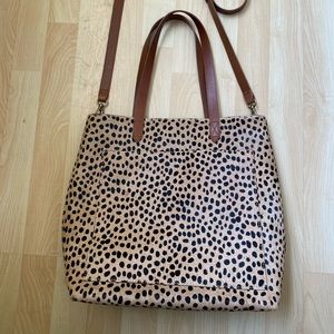 Madewell Medium Transport Leopard print Tote